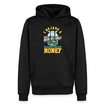 Lustiger Barkeeper Spruch Barkeeper Geschenk - Männer Premium Bio Hoodie - Schwarz - Vorne - Nico (187cm)