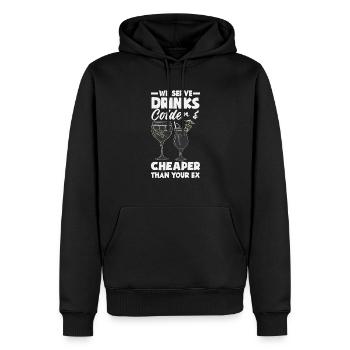 Funny Bartender Saying Bartender Gift - Men’s Premium Organic Hoodie - black - Front - Nico (187cm)