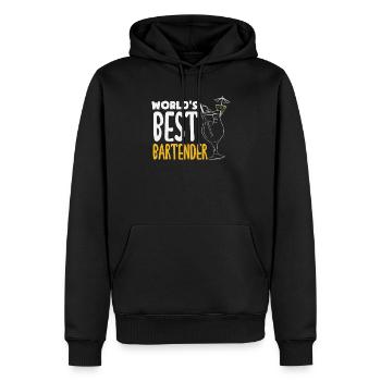 Lustiger Barkeeper Spruch Barkeeper Geschenk - Männer Premium Bio Hoodie - Schwarz - Vorne - Nico (187cm)