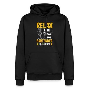 Funny Bartender Saying Bartender Gift - Men’s Premium Organic Hoodie - black - Front - Nico (187cm)