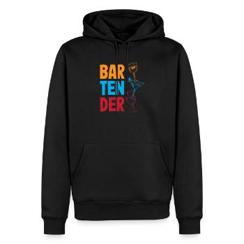 Lustiger Barkeeper Spruch Barkeeper Geschenk - Männer Premium Bio Hoodie - Schwarz - Vorne - Nico (187cm)