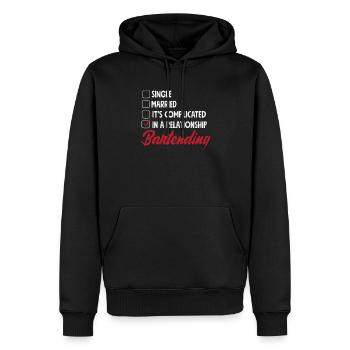 Lustiger Barkeeper Spruch Barkeeper Geschenk - Männer Premium Bio Hoodie - Schwarz - Vorne - Nico (187cm)