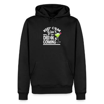 Lustiger Barkeeper Spruch Barkeeper Geschenk - Männer Premium Bio Hoodie - Schwarz - Vorne - Nico (187cm)