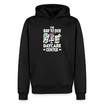 Lustiger Barkeeper Spruch Barkeeper Geschenk - Männer Premium Bio Hoodie - Schwarz - Vorne - Nico (187cm)