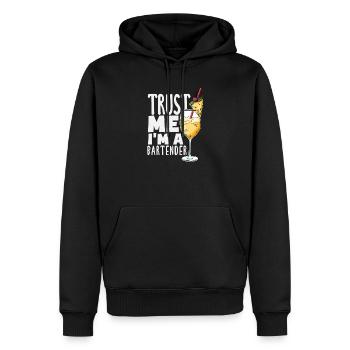 Lustiger Barkeeper Spruch Barkeeper Geschenk - Männer Premium Bio Hoodie - Schwarz - Vorne - Nico (187cm)