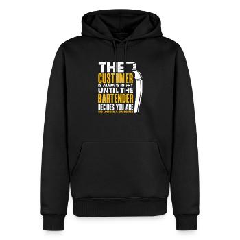 Lustiger Barkeeper Spruch Barkeeper Geschenk - Männer Premium Bio Hoodie - Schwarz - Vorne - Nico (187cm)
