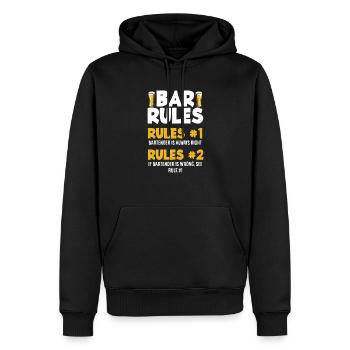 Lustiger Barkeeper Spruch Barkeeper Geschenk - Männer Premium Bio Hoodie - Schwarz - Vorne - Nico (187cm)