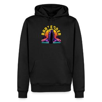 Lustiger Barkeeper Spruch Barkeeper Geschenk - Männer Premium Bio Hoodie - Schwarz - Vorne - Nico (187cm)