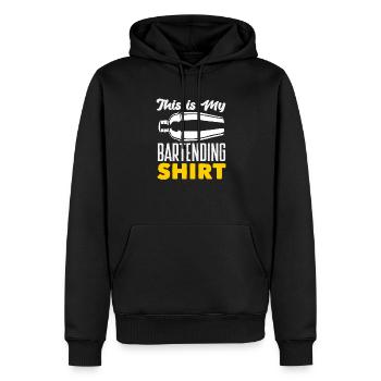 Lustiger Barkeeper Spruch Barkeeper Geschenk - Männer Premium Bio Hoodie - Schwarz - Vorne - Nico (187cm)