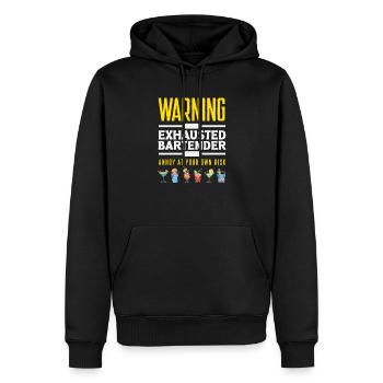 Lustiger Barkeeper Spruch Barkeeper Geschenk - Männer Premium Bio Hoodie - Schwarz - Vorne - Nico (187cm)