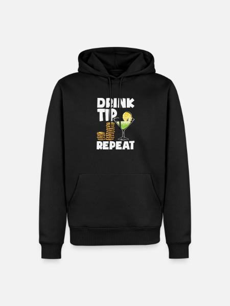 Lustiger Barkeeper Spruch Barkeeper Geschenk - Männer Premium Bio Hoodie - Schwarz