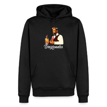 Lustiger Barkeeper Spruch Barkeeper Geschenk - Männer Premium Bio Hoodie - Schwarz - Vorne - Nico (187cm)