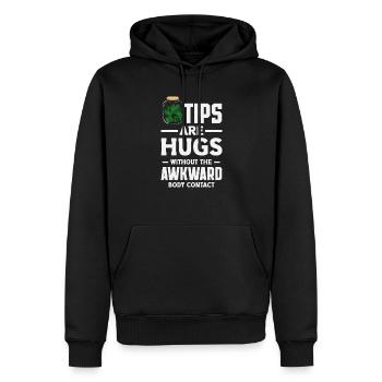 Lustiger Barkeeper Spruch Barkeeper Geschenk - Männer Premium Bio Hoodie - Schwarz - Vorne - Nico (187cm)