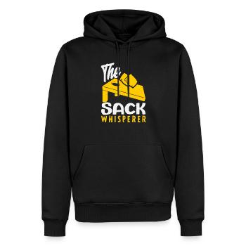 Funny Cornhole Player Gift - Men’s Premium Organic Hoodie - black - Front - Nico (187cm)