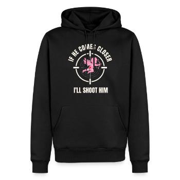 Anti Saint-Valentin T-Shirt.Cadeau de Saint-Valentin - Sweat à capuche Premium bio Homme - noir - Devant - Nico (187cm)