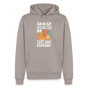 Lustiges Töpfer Töpfern Geschenk Geschenkidee - Männer Premium Bio Hoodie - Taupe - Vorne - Nico (187cm)