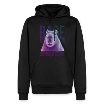 Wut Konsumiert Mich TLustiges Wasserschwein Alberner Humor - Männer Premium Bio Hoodie - Schwarz - Vorne - Nico (187cm)