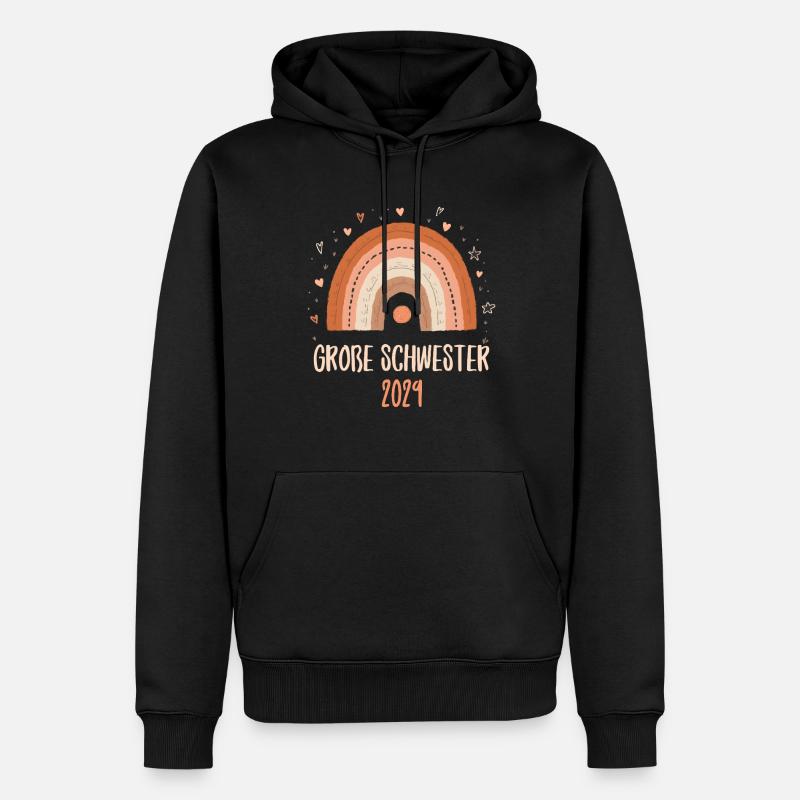 Grande Sœur 2029 Arc-en-ciel - Sweat à capuche Premium bio Homme - noir
