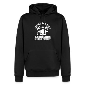 Bachelor Abschluss Jeder Macht Außer Bachelors - Männer Premium Bio Hoodie - Schwarz - Vorne - Nico (187cm)