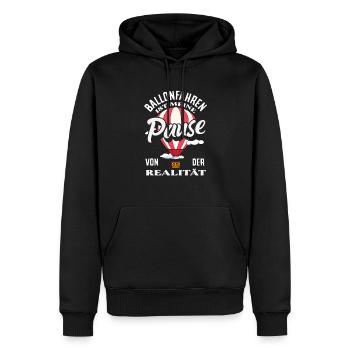 Ballonfahren Ist Meine Pause Von Der Realität - Männer Premium Bio Hoodie - Schwarz - Vorne - Nico (187cm)
