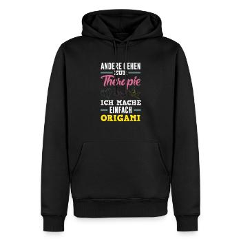 Andere Gehen Zur Therapie Ich Mache Einfach - Männer Premium Bio Hoodie - Schwarz - Vorne - Nico (187cm)