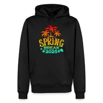 Spring Break 2025 - Men’s Premium Organic Hoodie - black - Front - Nico (187cm)