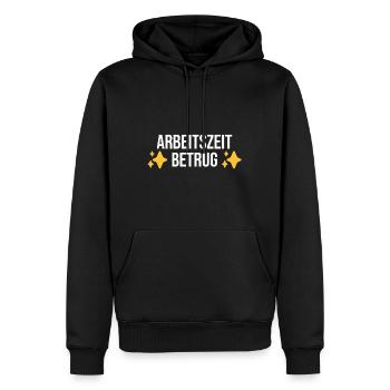 Fraude au temps de travail - Mèmes Allemands - Sweat à capuche Premium bio Homme - noir - Devant - Nico (187cm)
