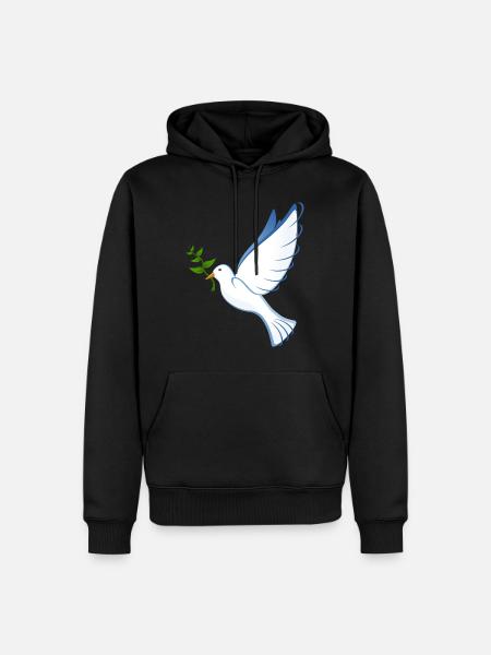 Taube - Männer Premium Bio Hoodie - Schwarz