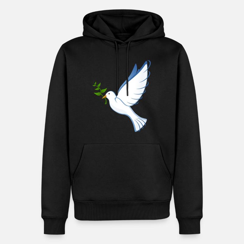 Taube - Männer Premium Bio Hoodie - Schwarz