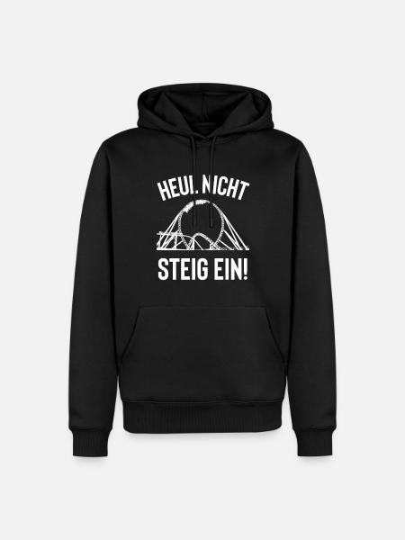 Achterbahn Freak Freizeitpark Geschenkidee Fun - Männer Premium Bio Hoodie - Schwarz
