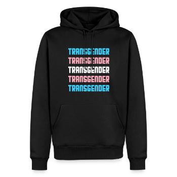 Transgender Flag Trans Pride LGBTQ - Männer Premium Bio Hoodie - Schwarz - Vorne - Nico (187cm)
