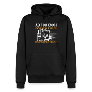 Staplerfahrer - Mein Stapler Zieht Etwas Nach - Männer Premium Bio Hoodie - Schwarz - Vorne - Nico (187cm)