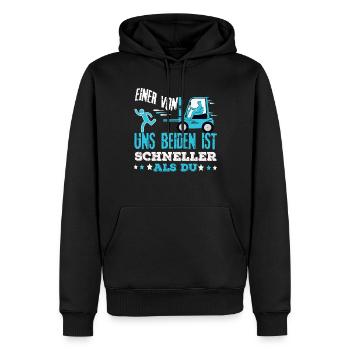 Staplerfahrer - Einer Von Uns Beiden Ist Schneller - Männer Premium Bio Hoodie - Schwarz - Vorne - Nico (187cm)