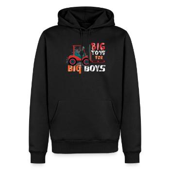 Conducteur de chariot élévateur - Big Toys For Big Boys Lager - Sweat à capuche Premium bio Homme - noir - Devant - Nico (187cm)