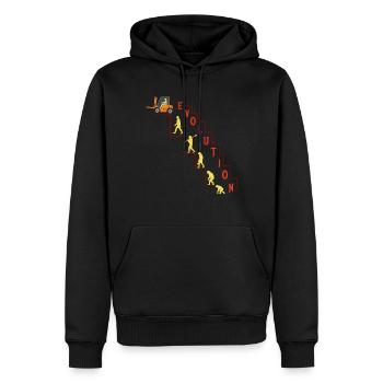 Staplerfahrer - Evolution - Männer Premium Bio Hoodie - Schwarz - Vorne - Nico (187cm)