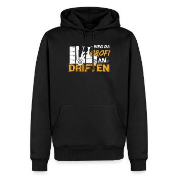 Weg Da Profi Am Driften Lagerist Staplerfahrer - Männer Premium Bio Hoodie - Schwarz - Vorne - Nico (187cm)