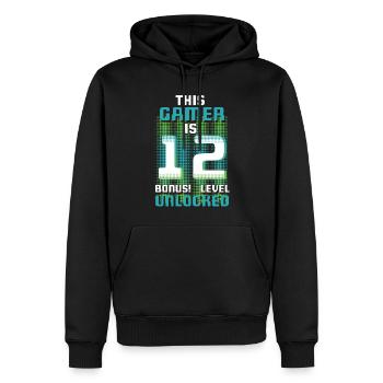 This Gamer Is Video Game Lover Gamer Age 12 - Männer Premium Bio Hoodie - Schwarz - Vorne - Nico (187cm)