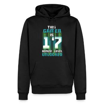 This Gamer Is Video Game Lover Gamer Age 17 - Männer Premium Bio Hoodie - Schwarz - Vorne - Nico (187cm)