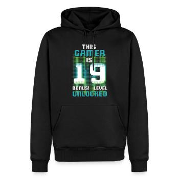 This Gamer Is Video Game Lover Gamer Age 19 - Männer Premium Bio Hoodie - Schwarz - Vorne - Nico (187cm)
