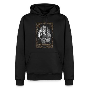 Cat Desire Tarot Card Occult Club Gothic Animal - Männer Premium Bio Hoodie - Schwarz - Vorne - Nico (187cm)