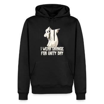 Ghost Stop Bullying Courage Wear Orange Unity Day - Männer Premium Bio Hoodie - Schwarz - Vorne - Nico (187cm)