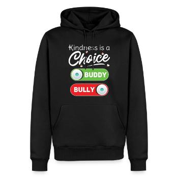 La gentillesse est le choix Journée de l’unité de sensibilisation - Sweat à capuche Premium bio Homme - noir - Devant - Nico (187cm)