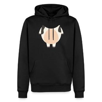 Funny Animal Cow Costume For Halloween - Männer Premium Bio Hoodie - Schwarz - Vorne - Nico (187cm)