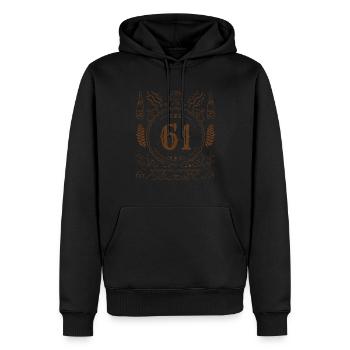 Retro Vintage Age 61 Year Old Birth Born Beer - Männer Premium Bio Hoodie - Schwarz - Vorne - Nico (187cm)