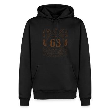 Retro Vintage Age 63 Year Old Birth Born Beer - Männer Premium Bio Hoodie - Schwarz - Vorne - Nico (187cm)