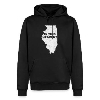 Carte terrestre Amérique État Accueil Paradis Illinois - Sweat à capuche Premium bio Homme - noir - Devant - Nico (187cm)