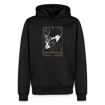 Tarot Card Occult Club Gothic Wind Surfer Surf - Männer Premium Bio Hoodie - Schwarz - Vorne - Nico (187cm)