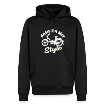 Mofa Fahren Mokick Roller Moped Mechatroniker - Männer Premium Bio Hoodie - Schwarz - Vorne - Nico (187cm)
