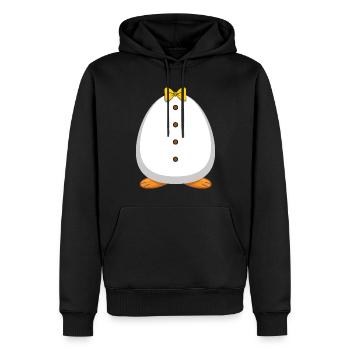 Drôle de costume d’oiseau pingouin animal pour Halloween - Sweat à capuche Premium bio Homme - noir - Devant - Nico (187cm)