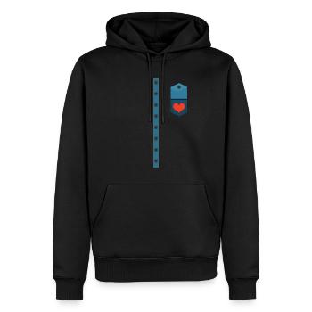 Funny Tin Heart Costume For Halloween - Men’s Premium Organic Hoodie - black - Front - Nico (187cm)